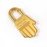 HERMES Cadena Hand ANNEE DE LA MAIN 2002 only metal gold unisex Second hand