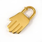 HERMES Cadena Hand ANNEE DE LA MAIN 2002 only metal gold unisex Second hand