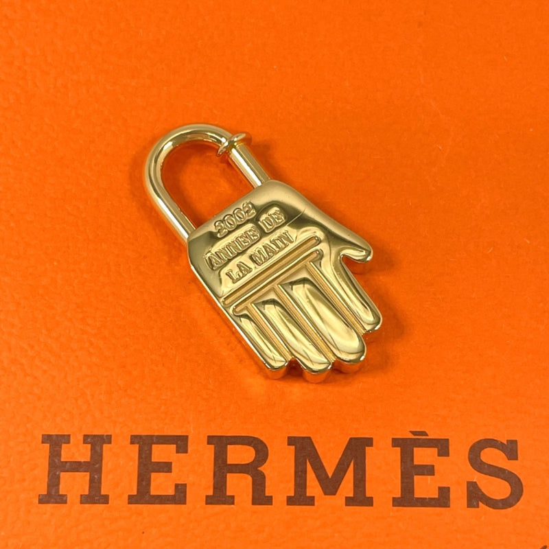 HERMES Cadena Hand ANNEE DE LA MAIN 2002 only metal gold unisex Second hand