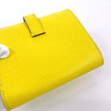 HERMES wallet bearn compact Verso Epsom yellow DCarved seal Women Second hand