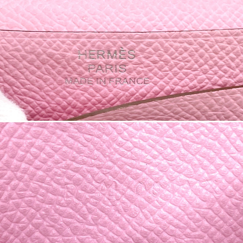 HERMES wallet bearn compact Verso Epsom yellow DCarved seal Women Second hand