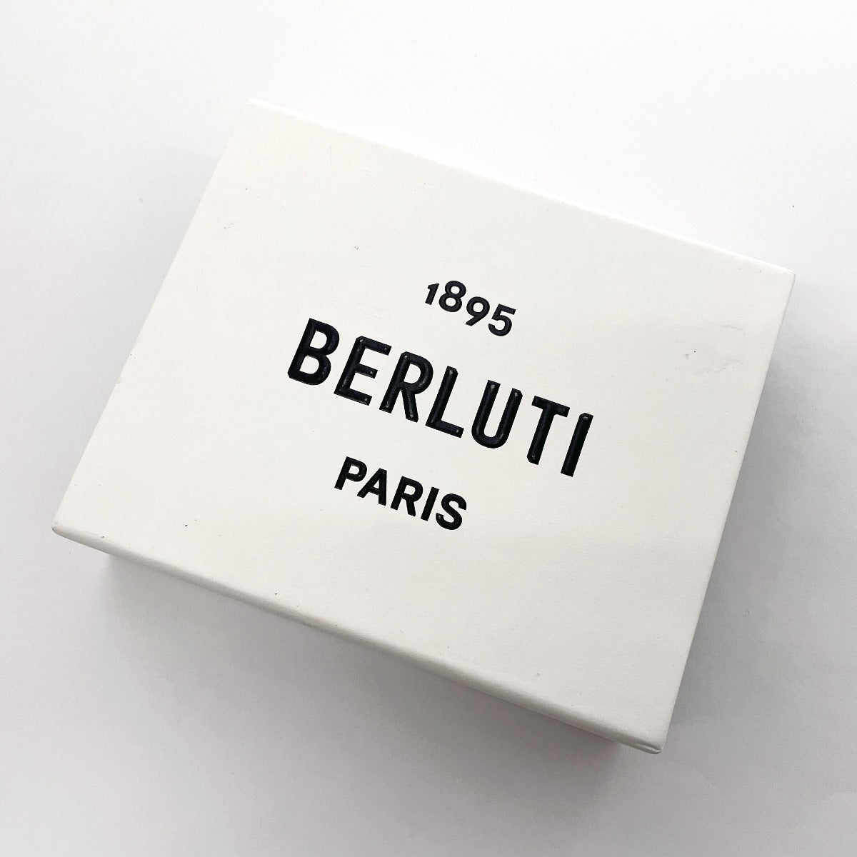 Berluti key ring Shoehorn Charm Calligraphy metal/leather Silver