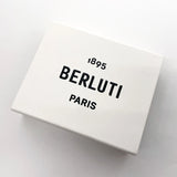 Berluti key ring Shoehorn Charm Calligraphy metal/leather Silver unisex Second hand