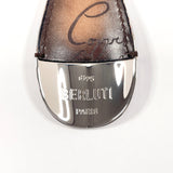 Berluti key ring Shoehorn Charm Calligraphy metal/leather Silver unisex Second hand