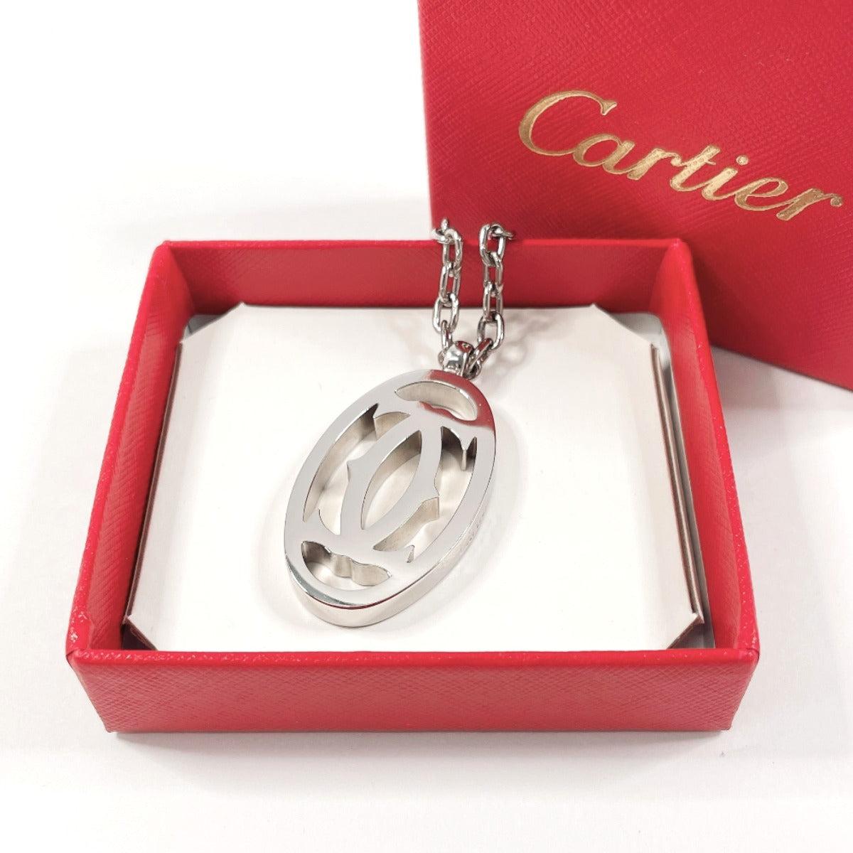 CARTIER charm T1220148 Double sea metal Silver Women Second hand