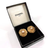 CHANEL Earring vintage Gold Plated/Fake pearl gold Women Second hand