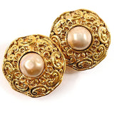 CHANEL Earring vintage Gold Plated/Fake pearl gold Women Second hand