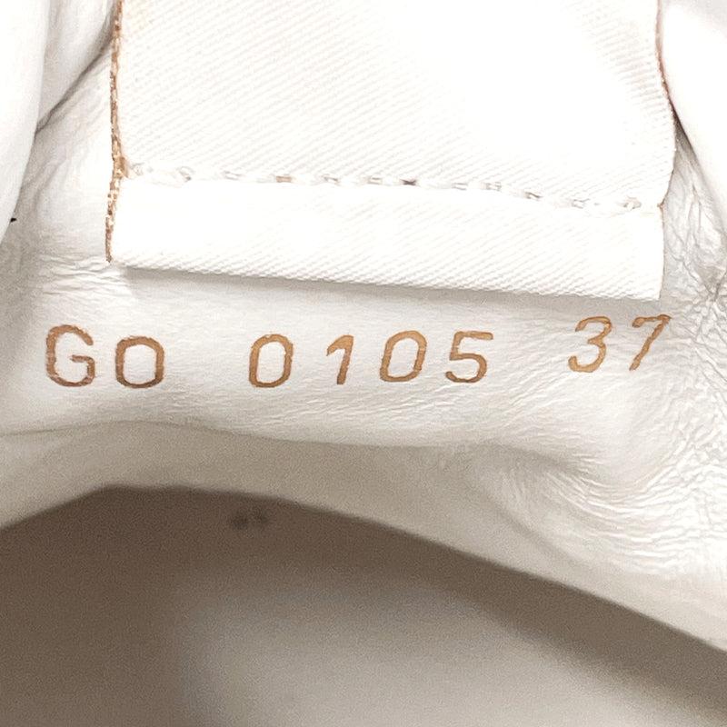 LOUIS VUITTON sneakers GO0195 Runaway line Low cut sneakers leather white Women Second hand