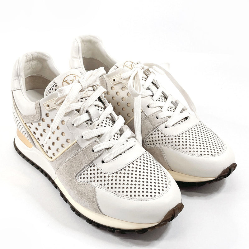 LOUIS VUITTON sneakers GO0195 Runaway line Low cut sneakers leather white Women Second hand