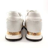 LOUIS VUITTON sneakers GO0195 Runaway line Low cut sneakers leather white Women Second hand