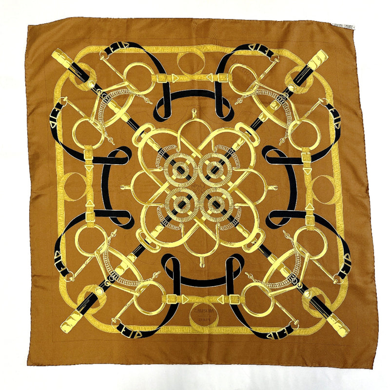 HERMES scarf Carre90 <html lang="ja">
 
 <body>
  Eperon d'Or エプロンドール silk Brown Women Second hand