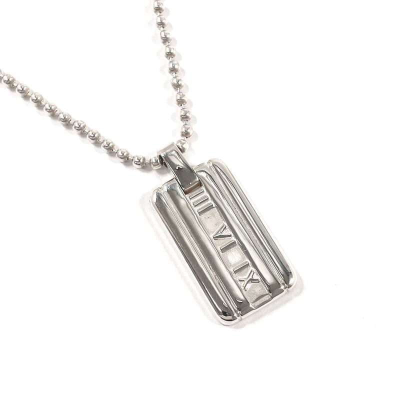 TIFFANY&Co. Necklace Atlas plate Ball chain Silver925 Silver unisex Second hand