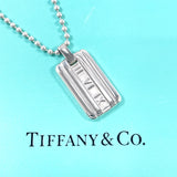 TIFFANY&Co. Necklace Atlas plate Ball chain Silver925 Silver unisex Second hand