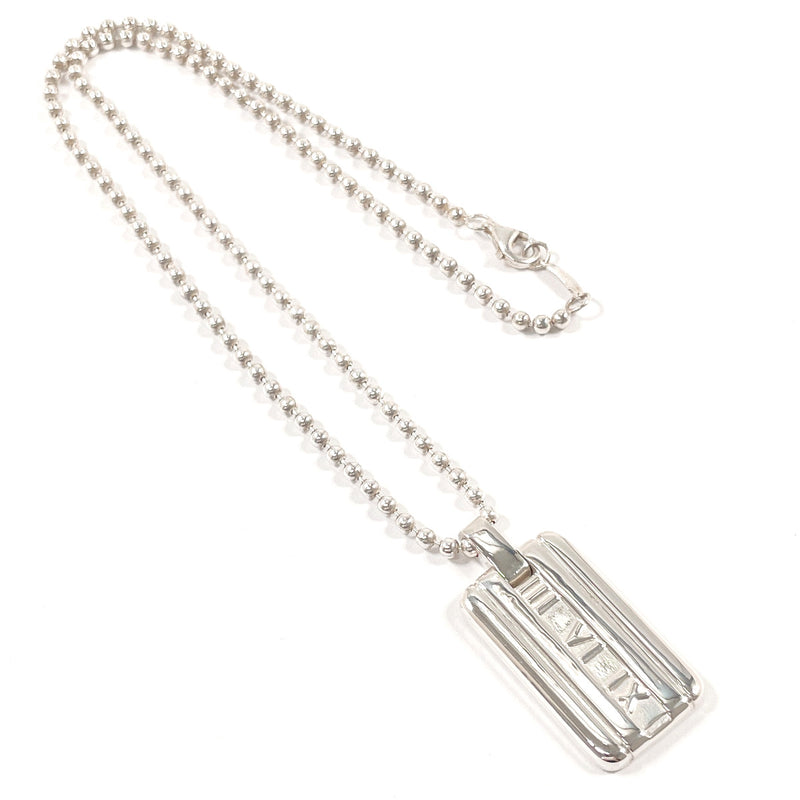 TIFFANY&Co. Necklace Atlas plate Ball chain Silver925 Silver unisex Second hand