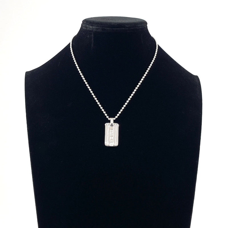 TIFFANY&Co. Necklace Atlas plate Ball chain Silver925 Silver unisex Second hand