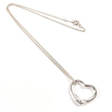 TIFFANY&Co. Necklace Open heart Elsa Peretti Silver925 Silver Women Second hand