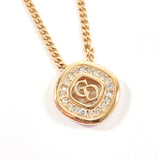 Christian Dior Necklace CD logo metal/Rhinestone gold Women Second hand