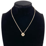 Christian Dior Necklace CD logo metal/Rhinestone gold Women Second hand