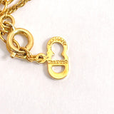 Christian Dior Necklace CD logo round metal gold Women Second hand