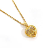 Christian Dior Necklace Heart logo vintage metal gold Women Second hand
