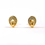Christian Dior Earring vintage Gold Plated/Rhinestone gold Women