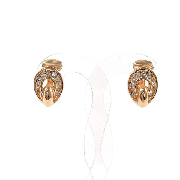 Christian Dior Earring metal/Rhinestone gold Women Second hand