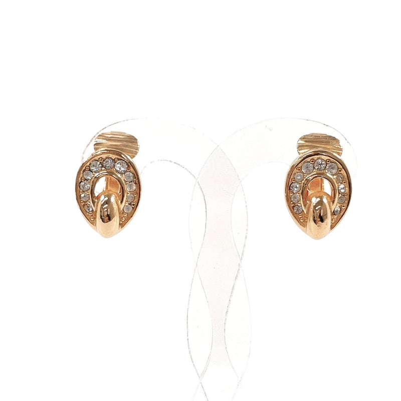 Christian Dior Earring metal/Rhinestone gold Women Second hand