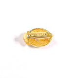 Christian Dior Earring vintage Gold Plated/Rhinestone gold Women