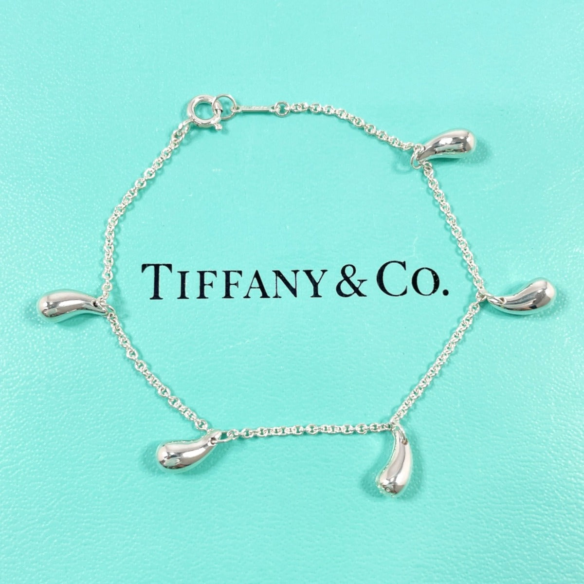 TIFFANY&Co. bracelet Teardrop 5P Elsa Peretti Silver925 Silver