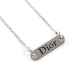 Christian Dior Necklace with logo metal Silver Women Second hand