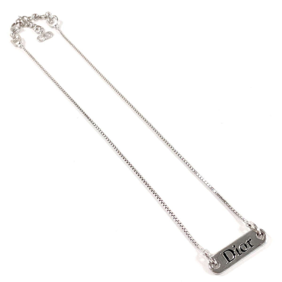 Christian Dior Necklace with logo metal Silver Women Second Christian Dior Necklace with logo metal Silver Women Second