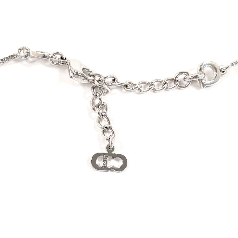 Christian Dior Necklace with logo metal Silver Women Second hand