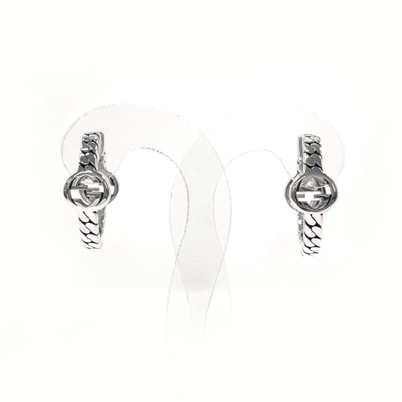 GUCCI earring Interlocking G Hoop earring Silver925 Silver unisex Second hand