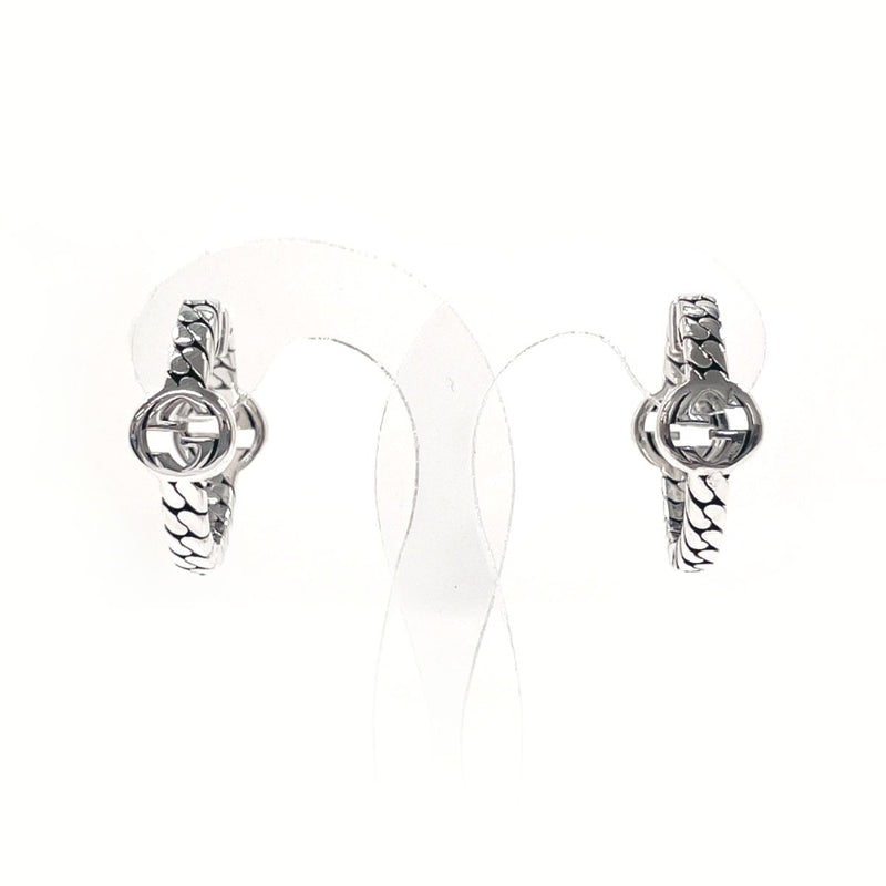 GUCCI earring Interlocking G Hoop earring Silver925 Silver unisex Second hand