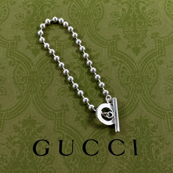 GUCCI bracelet Ball chain Silver925 Silver unisex Second hand