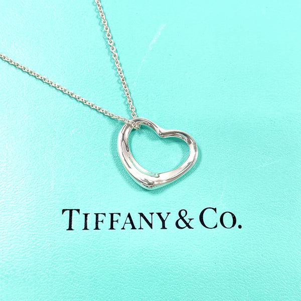 TIFFANY&Co. Necklace Open heart Elsa Peretti Silver925 Silver Women Second hand