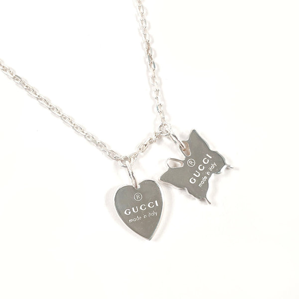 GUCCI Necklace 223983 J8400 8106 Butterfly and heart motif Silver925 Silver Women Second hand