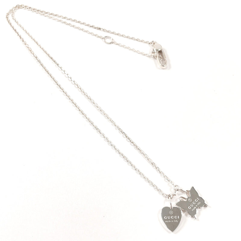 GUCCI Necklace 223983 J8400 8106 Butterfly and heart motif Silver925 Silver Women Second hand