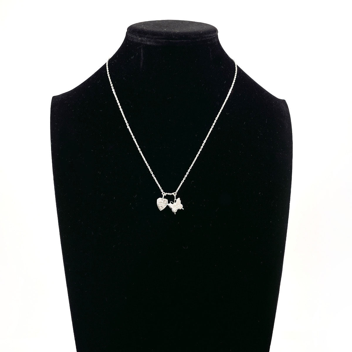GUCCI Necklace 223983 J8400 8106 Butterfly and heart motif