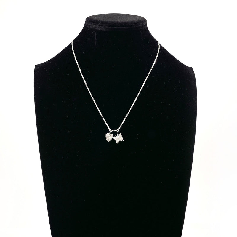 GUCCI Necklace 223983 J8400 8106 Butterfly and heart motif Silver925 Silver Women Second hand
