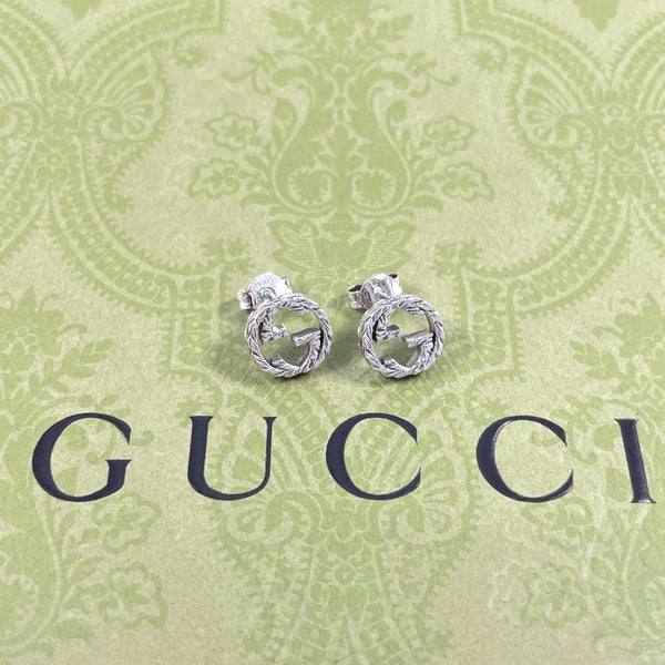GUCCI earring 457109 J8400 0811 Interlocking G Silver925 Silver unisex Second hand