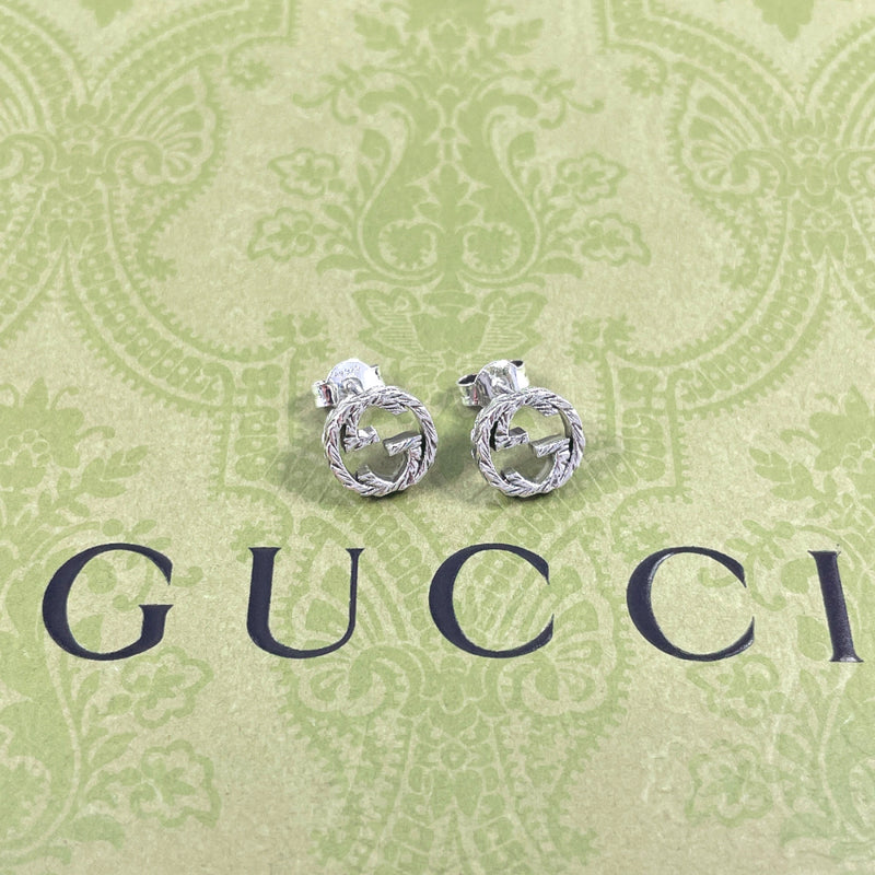 GUCCI earring 457109 J8400 0811 Interlocking G Silver925 Silver unisex Second hand