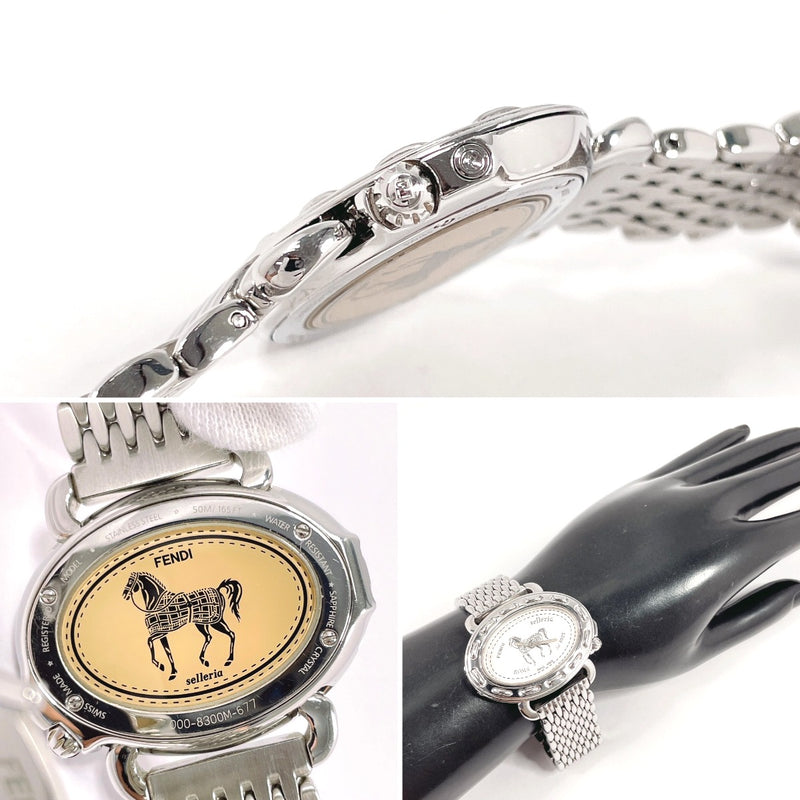 FENDI Watches 8300M Celeria Stainless Steel/Stainless Steel Silver Silver Women Second hand