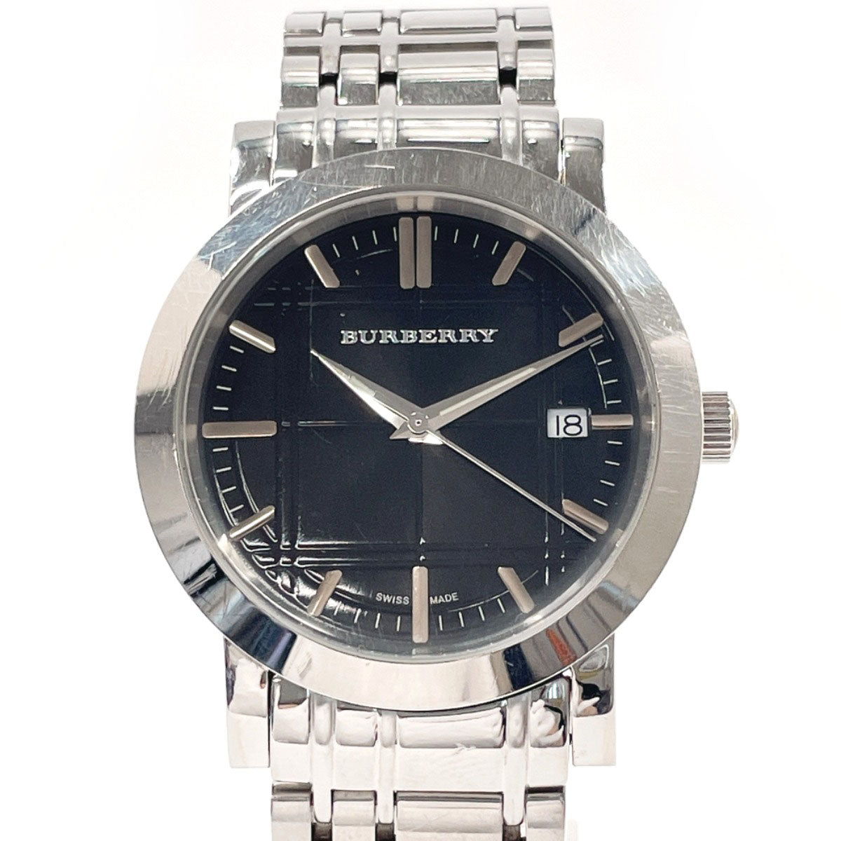 美品　BURBERRY 腕時計 BU1091 レクタンギュラー　シルバー BURBERRY 腕時計 BU1091 レクタンギュラー - メルカリ