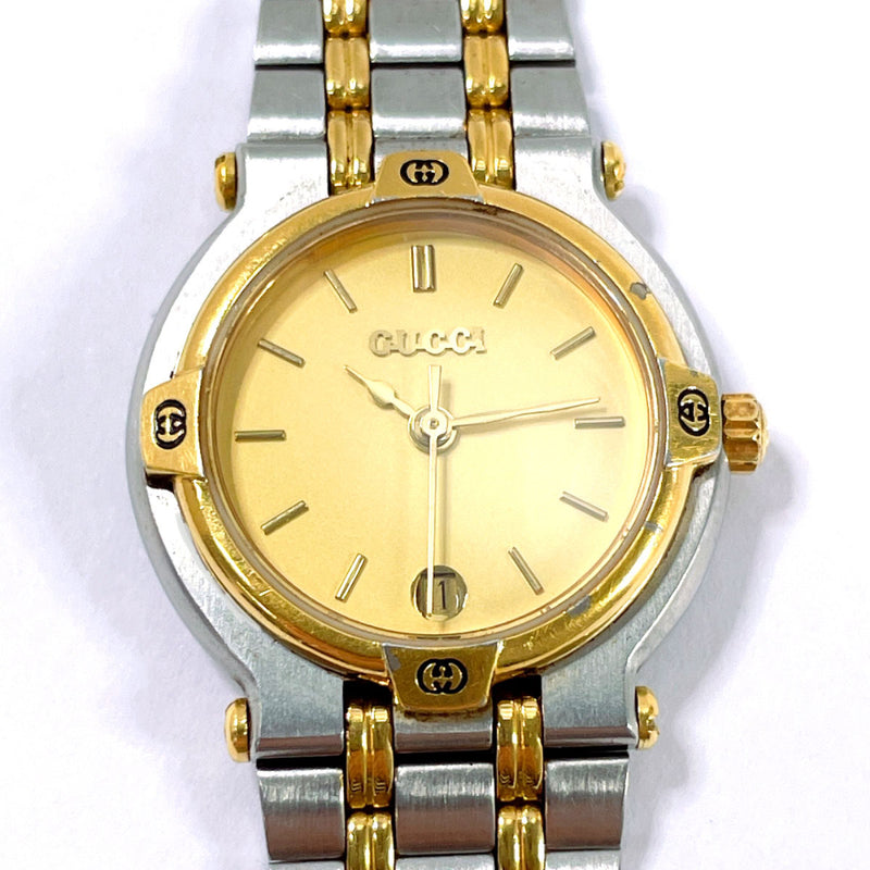 GUCCI Watches 9000L Stainless Steel/Gold Plated Silver Silver Women Second hand