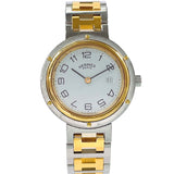 HERMES Watches Clipper Stainless Steel/Gold Plated Silver Silver Women Second hand