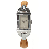 GUCCI Watches 6800L Bangle watch Stainless Steel/leather Silver Silver Women Second hand