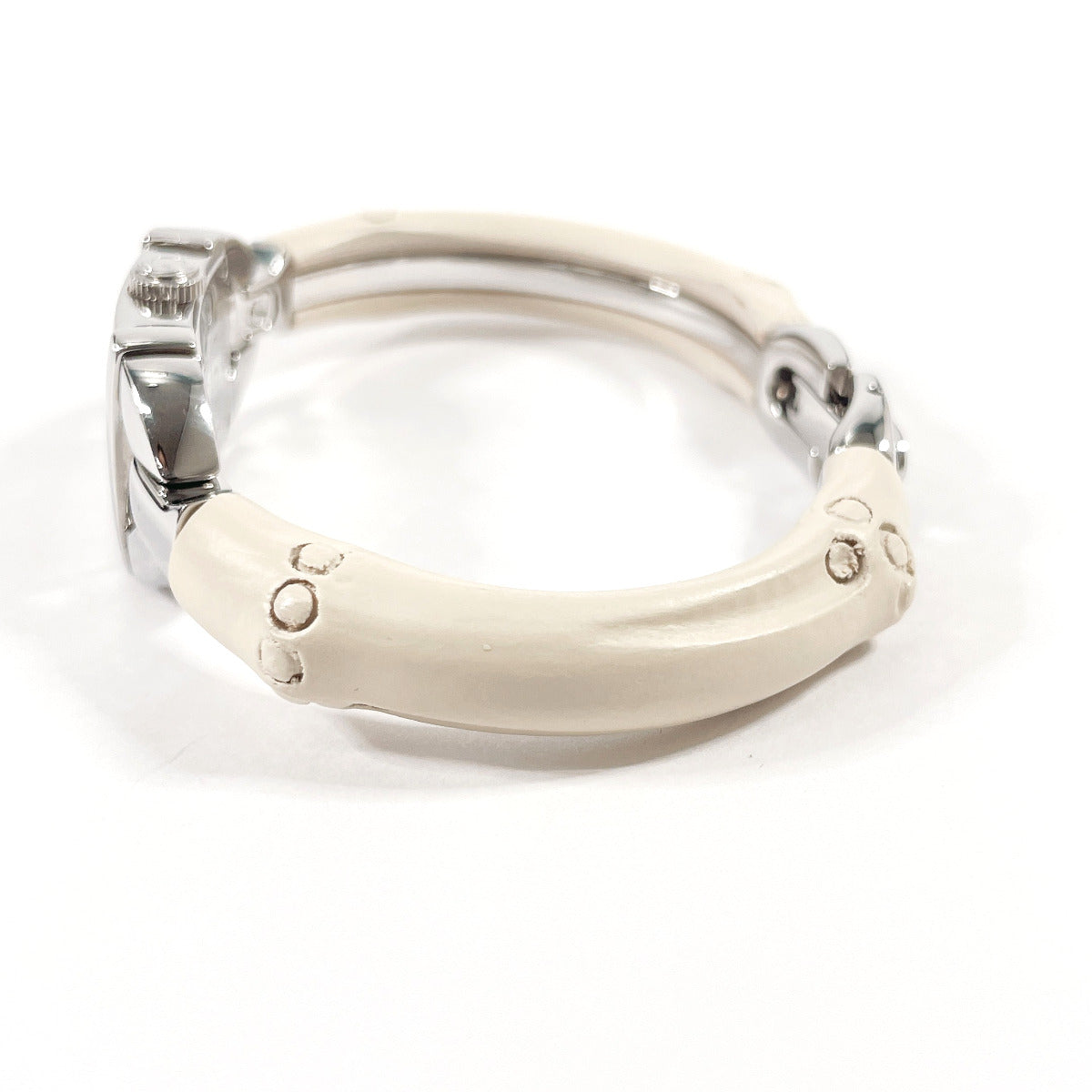GUCCI Silver925 Bamboo bangle ※箱付属 GUCCI Watches 6800L Bamboo bangle watch Stainless Steel/Stainless