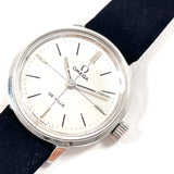 OMEGA Watches De Ville vintage Stainless Steel/Suede Silver Silver Women Second hand
