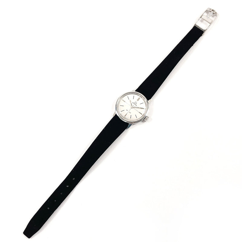 OMEGA Watches De Ville vintage Stainless Steel/Suede Silver Silver Women Second hand